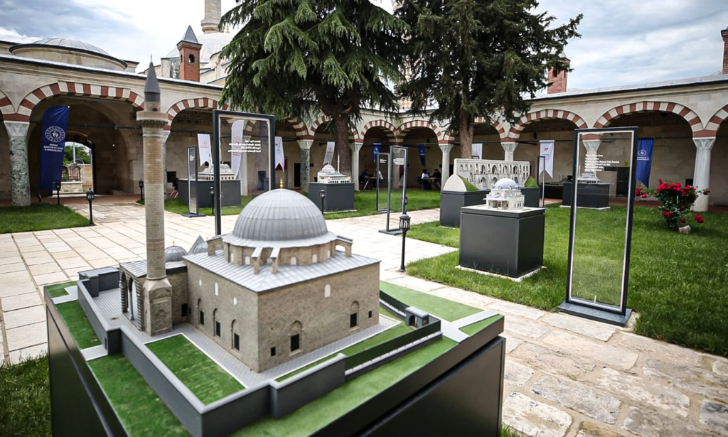 Mosque model in the madrasa courtyard