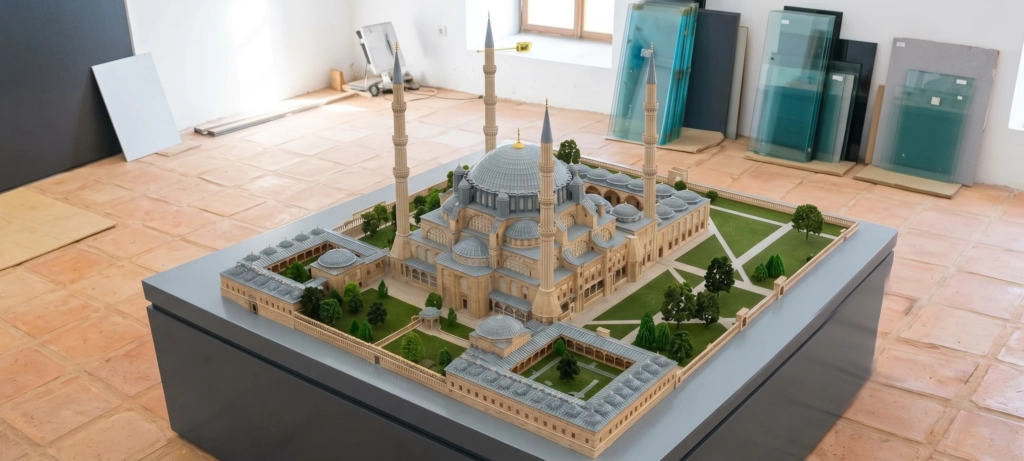 Mosque and külliye model in the workshop